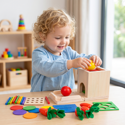 5in1 Montessori Learning Toy Set Made of Wood