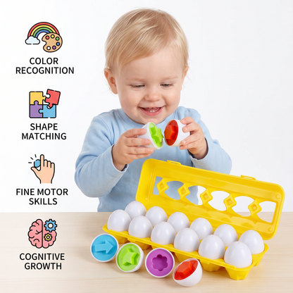 Montessori shapes and colors eggs