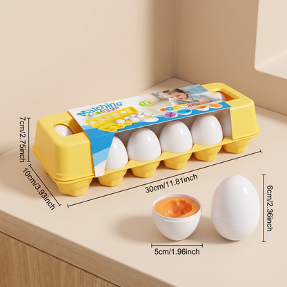 Montessori shapes and colors eggs