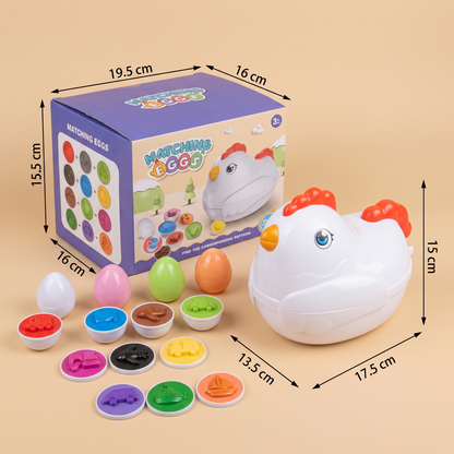 Color shape educational toy egg shell