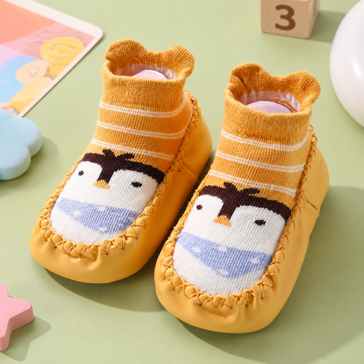 Baby Breathable Sock Shoes – Non-Slip Soft Sole Walking Socks for Infants & Toddlers