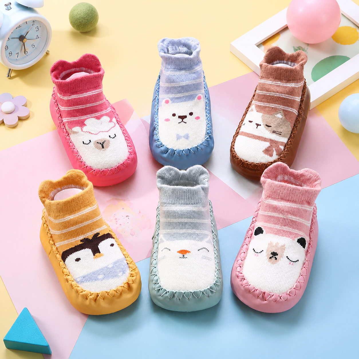Baby Breathable Sock Shoes – Non-Slip Soft Sole Walking Socks for Infants & Toddlers