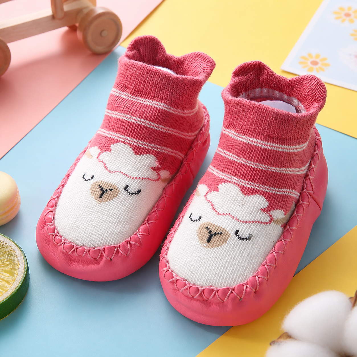 Baby Breathable Sock Shoes – Non-Slip Soft Sole Walking Socks for Infants & Toddlers