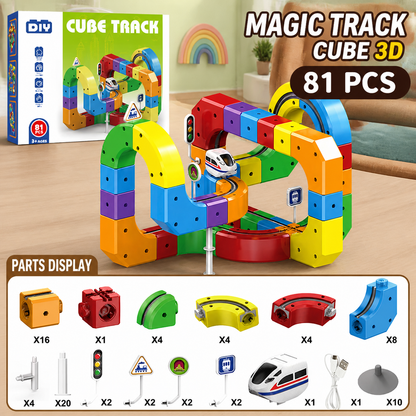 Magic rail cube track kids toy