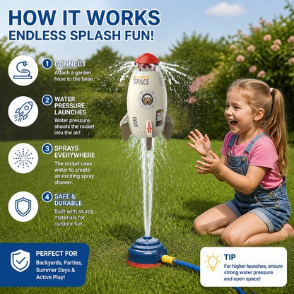 Rocket-shaped Water Sprinkler Toys for Children