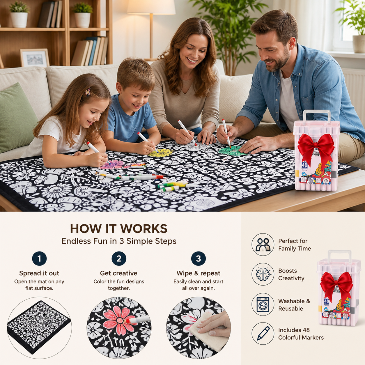 DIY Colouring Blanket for the whole family