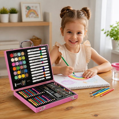 88-Piece Creative Art Case for Little Artists