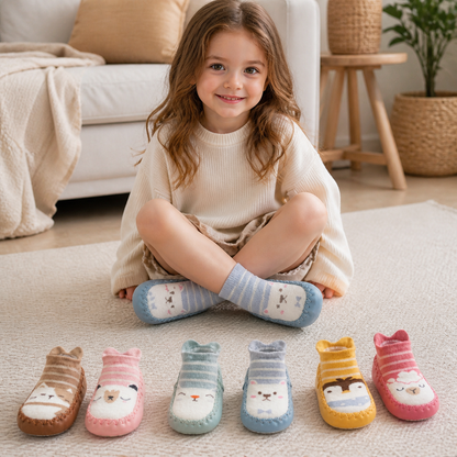 Baby Breathable Sock Shoes – Non-Slip Soft Sole Walking Socks for Infants & Toddlers