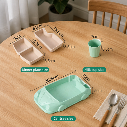 Kids Dinnerware Set in Car Design