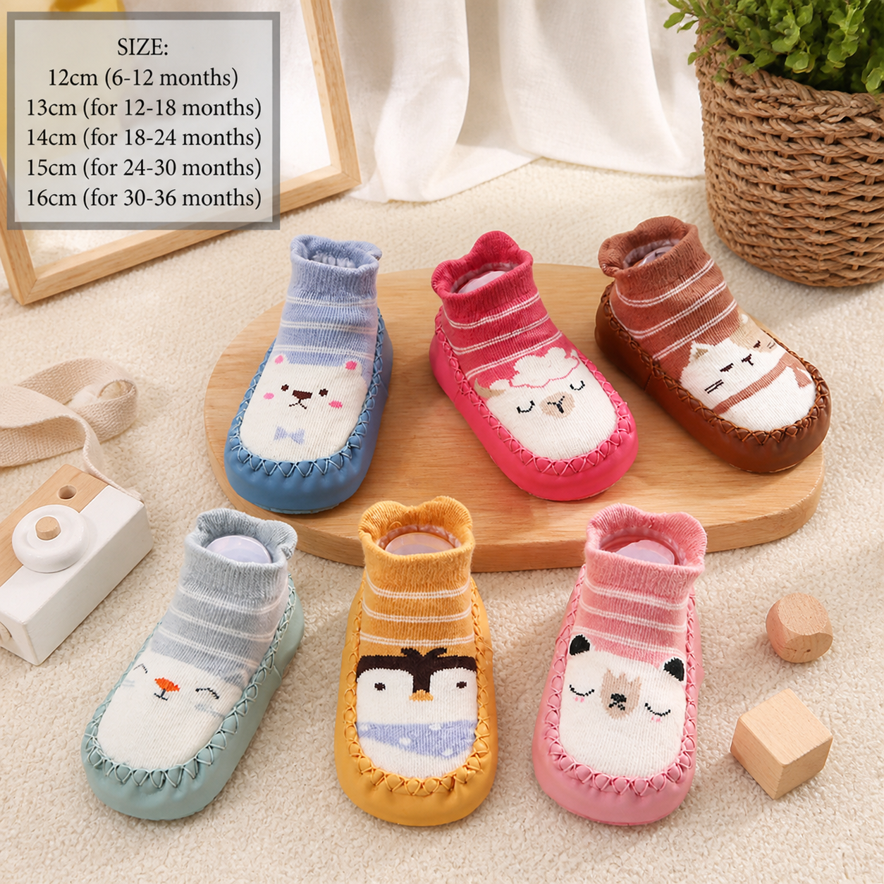 Baby Breathable Sock Shoes – Non-Slip Soft Sole Walking Socks for Infants & Toddlers