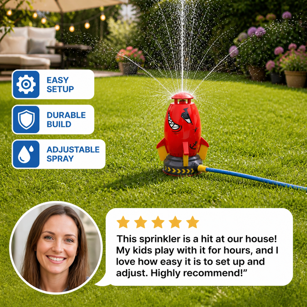 Rocket-shaped Water Sprinkler Toys for Children