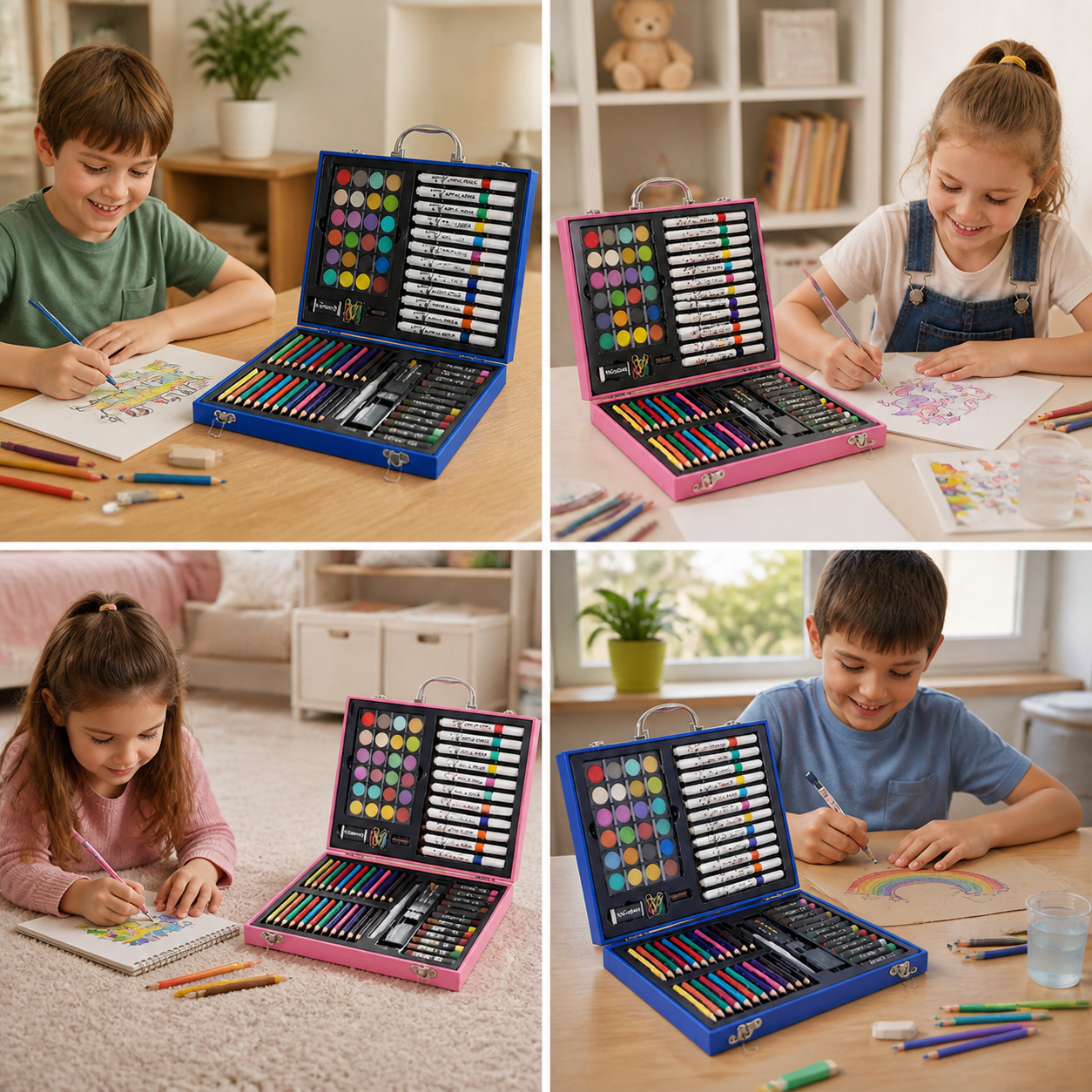 88-Piece Creative Art Case for Little Artists