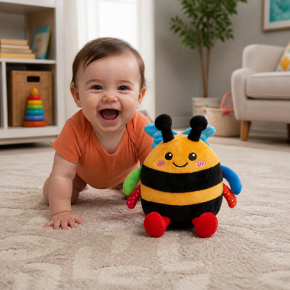 Interactive Musical Tummy Time Bee Plush Toy