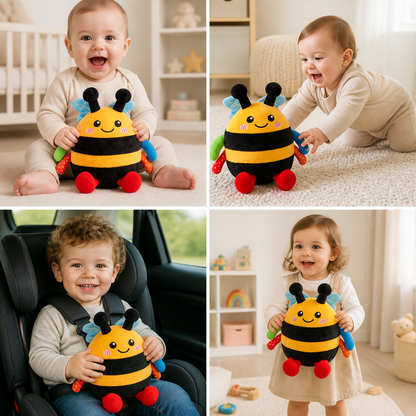 Interactive Musical Tummy Time Bee Plush Toy