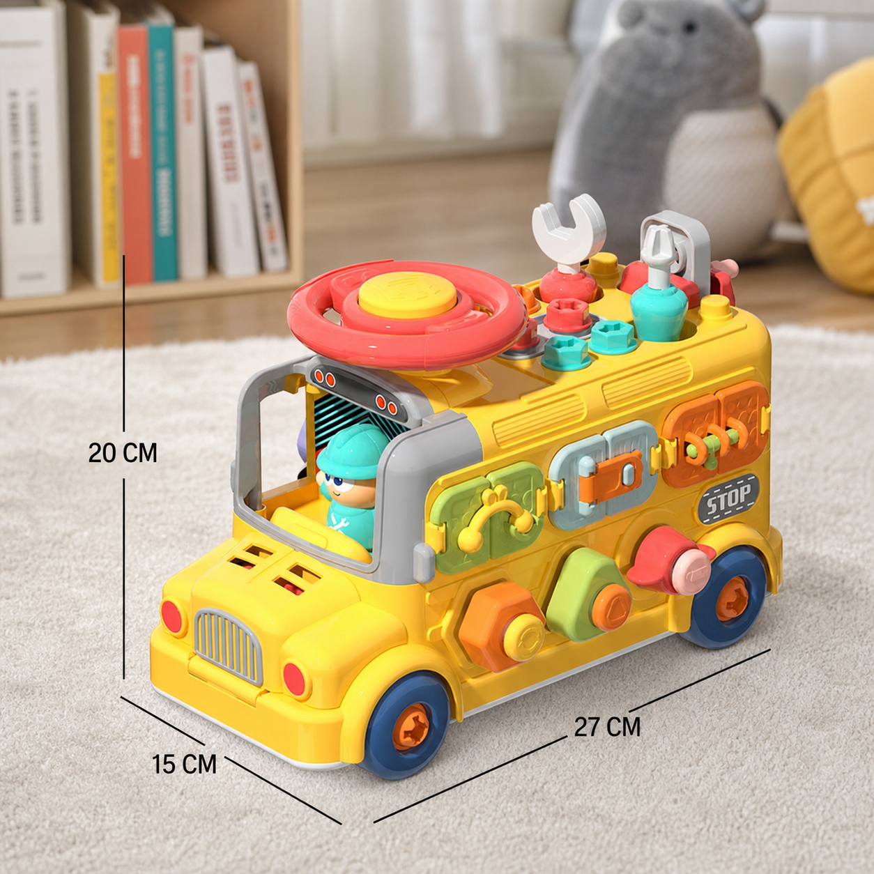 7-in-1 Montessori Screw Bus – Build & Fine Motor Skills Learning Toy