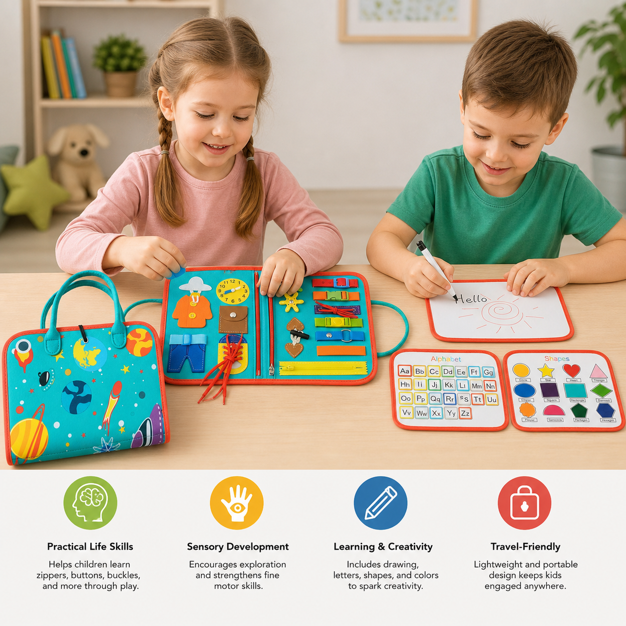 3-piece Montessori Play & Discovery Set for Independent Learning
