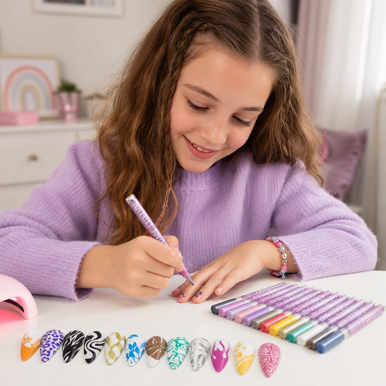 Nail Art Marker Set with Precision Tip – Acrylic Pens for Detailed Nail Designs