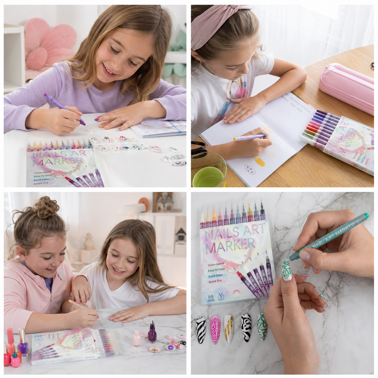 Nail Art Marker Set with Precision Tip – Acrylic Pens for Detailed Nail Designs