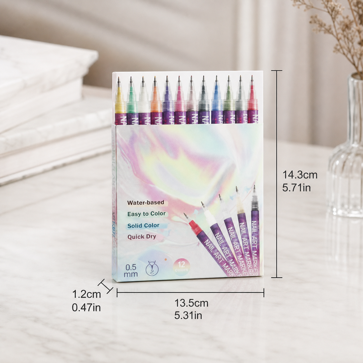 Nail Art Marker Set with Precision Tip – Acrylic Pens for Detailed Nail Designs