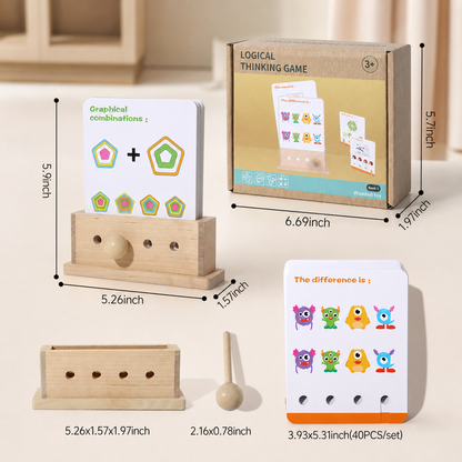 Wooden Logic Educational Unlocking Game for Kids - Preschool Skill Developement