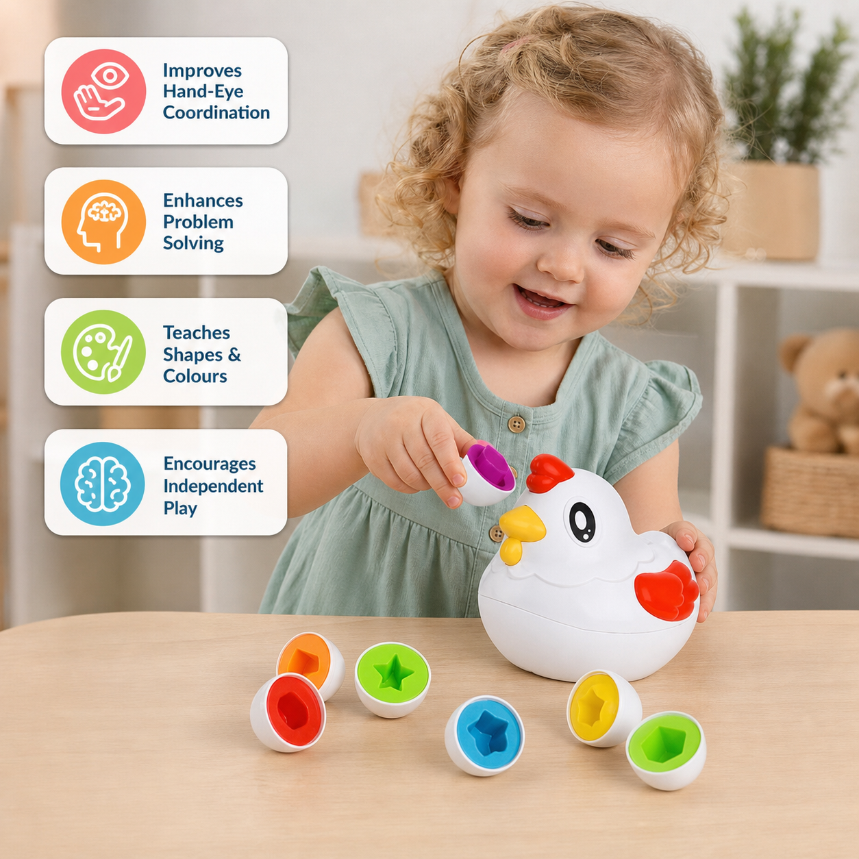 Montessori Shapes and Colors Chicken
