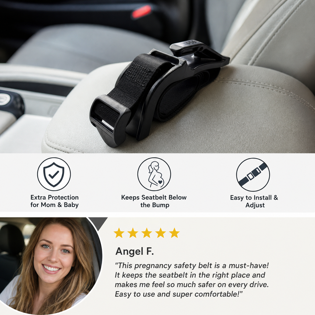 Pregnancy Safety Belt for Protecting the Belly