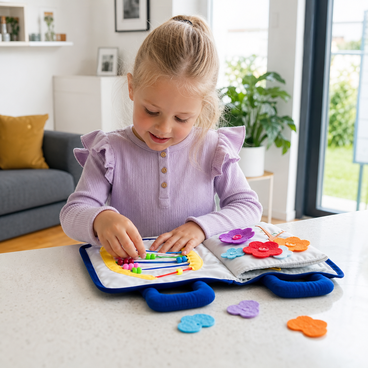 Montessori Fabric Activity and Learning Book