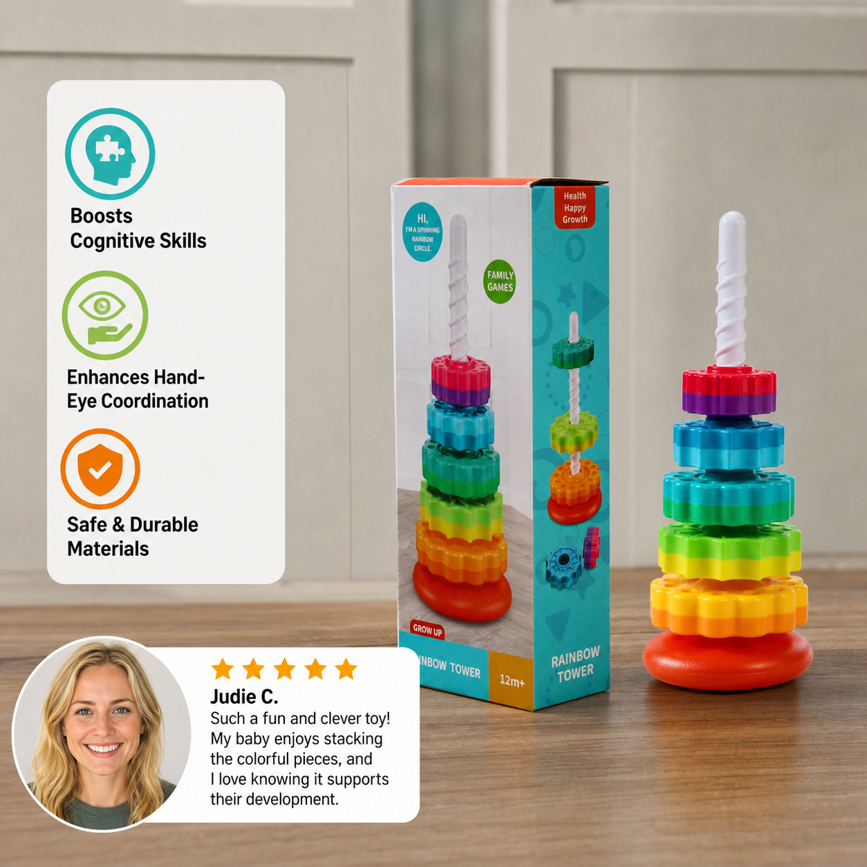 Spinbow - Child's Fun and Educational Colour Tower