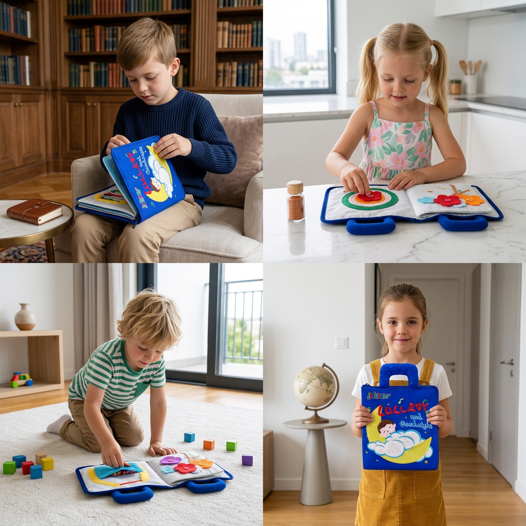Montessori Fabric Activity and Learning Book