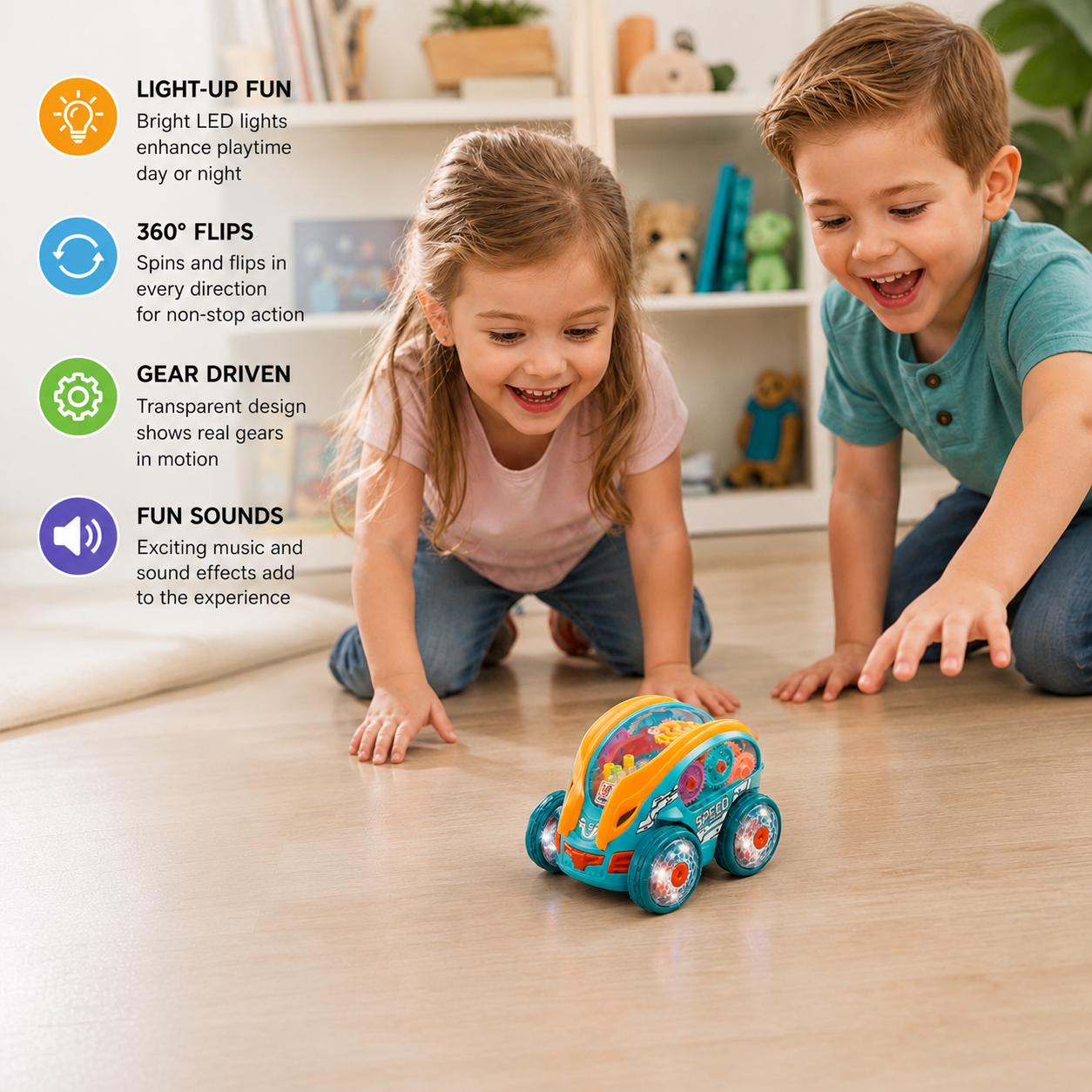Light-up Tumble Toy Car
