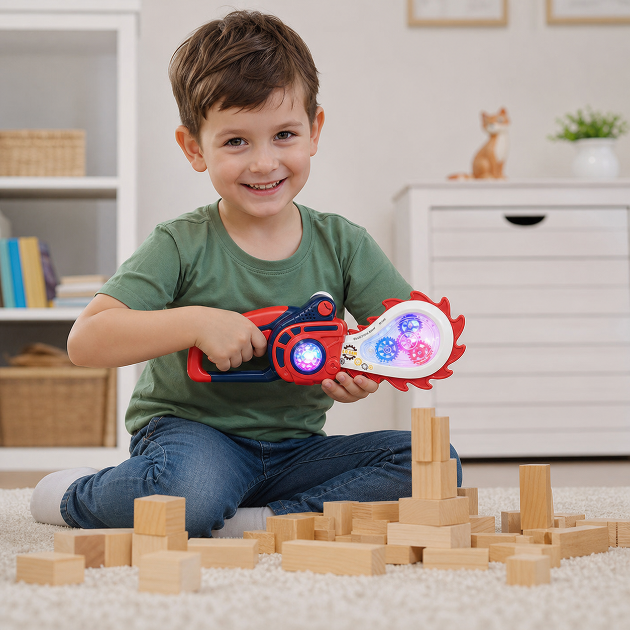 Luminous Musical Chainsaw Toy for Children