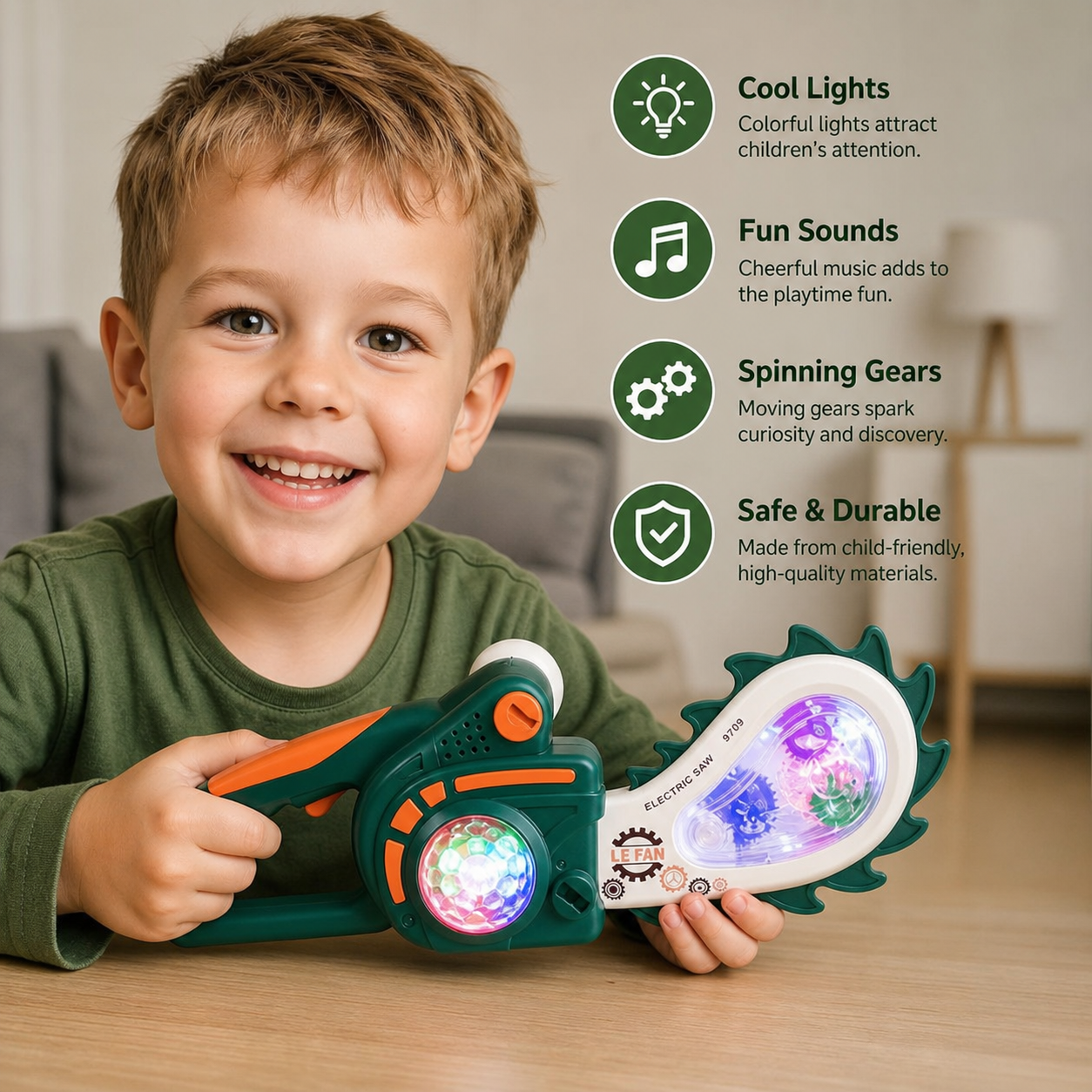 Luminous Musical Chainsaw Toy for Children