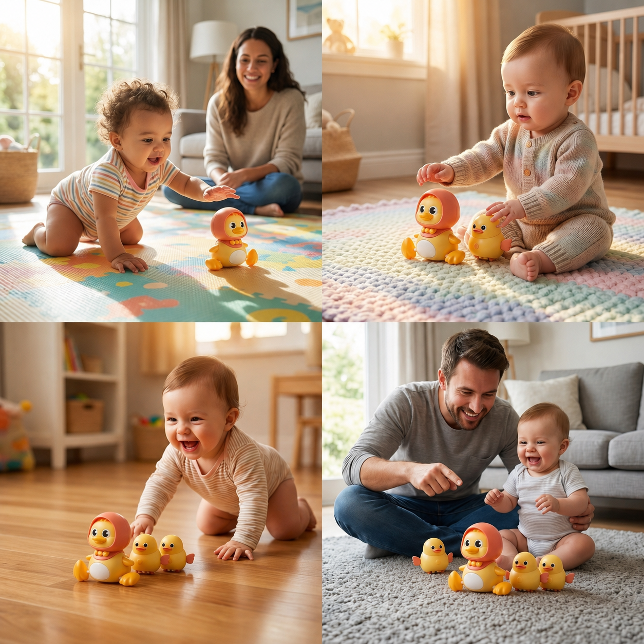 Musical Duck Family Crawling & Learning Toy for Babies
