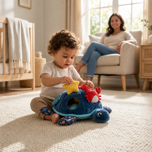 Montessori Turtle Activity Toy – Soft Sensory Play for Kids