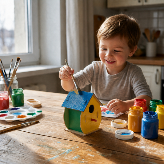 Colorful DIY Wooden Birdhouse Kit for Kids – Paint & Craft Set
