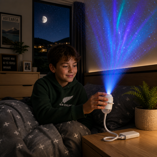NightSky Dimmable USB Galaxy Projector with Stars & Aurora Effects