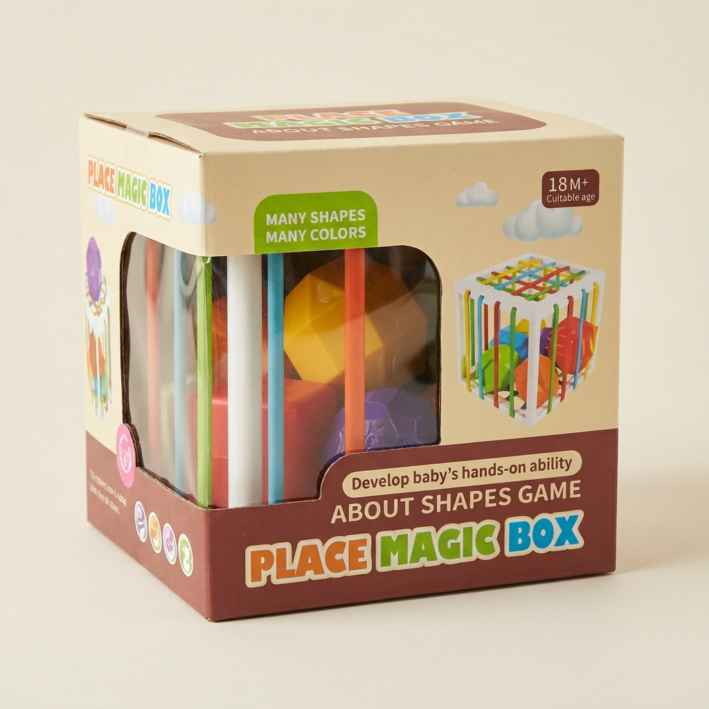 Montessori shapebox – sorting and motor skills game