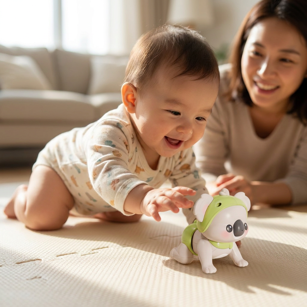 Interactive Crawling Baby Toy with Music & Voice Recording
