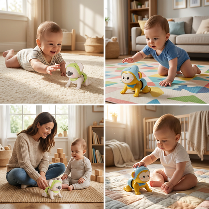 Interactive Crawling Baby Toy with Music & Voice Recording
