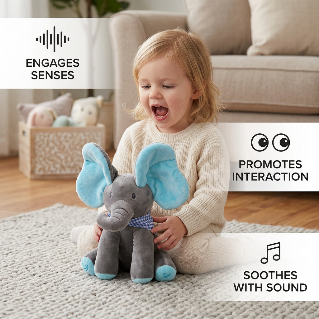 Peek-A-Boo-Elephant - Interactive Plush Toy