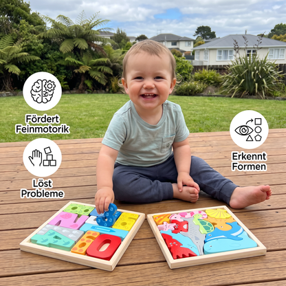 WoodlandPuzzle - How Do the Shapes Fit Into the Frame? - Shape Puzzle