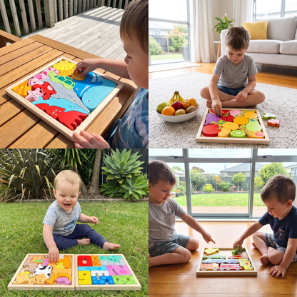 WoodlandPuzzle - How Do the Shapes Fit Into the Frame? - Shape Puzzle