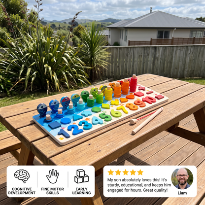 WoodenEdu | Cognitive Learning Toy - Montessori Wooden Board