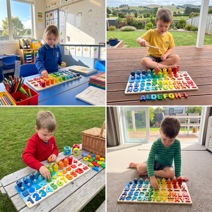 WoodenEdu | Cognitive Learning Toy - Montessori Wooden Board