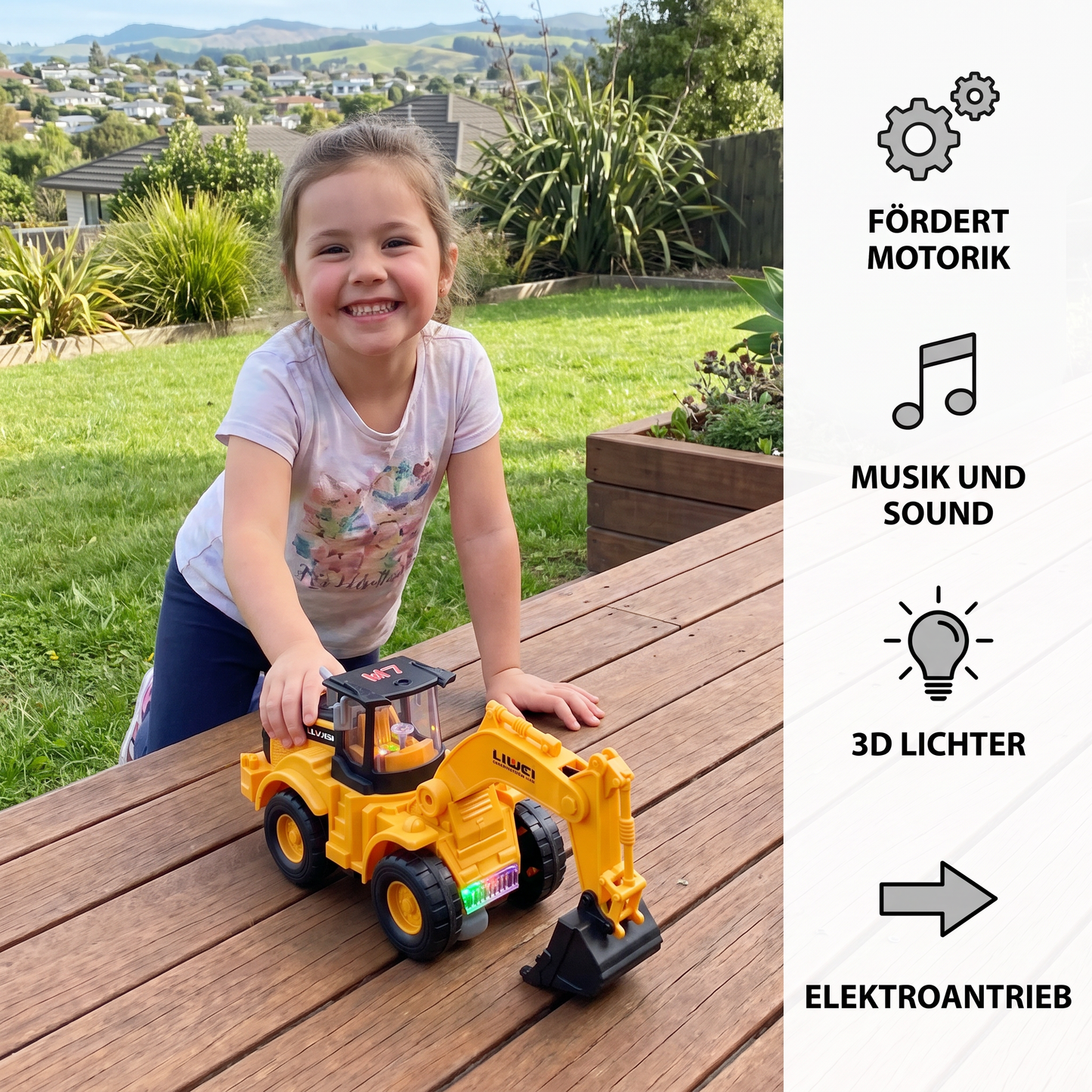 Dancing Music Excavator Toy