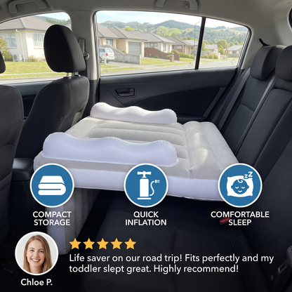 Inflatable Toddler Travel Bed with Seat Extender for Plane and Car