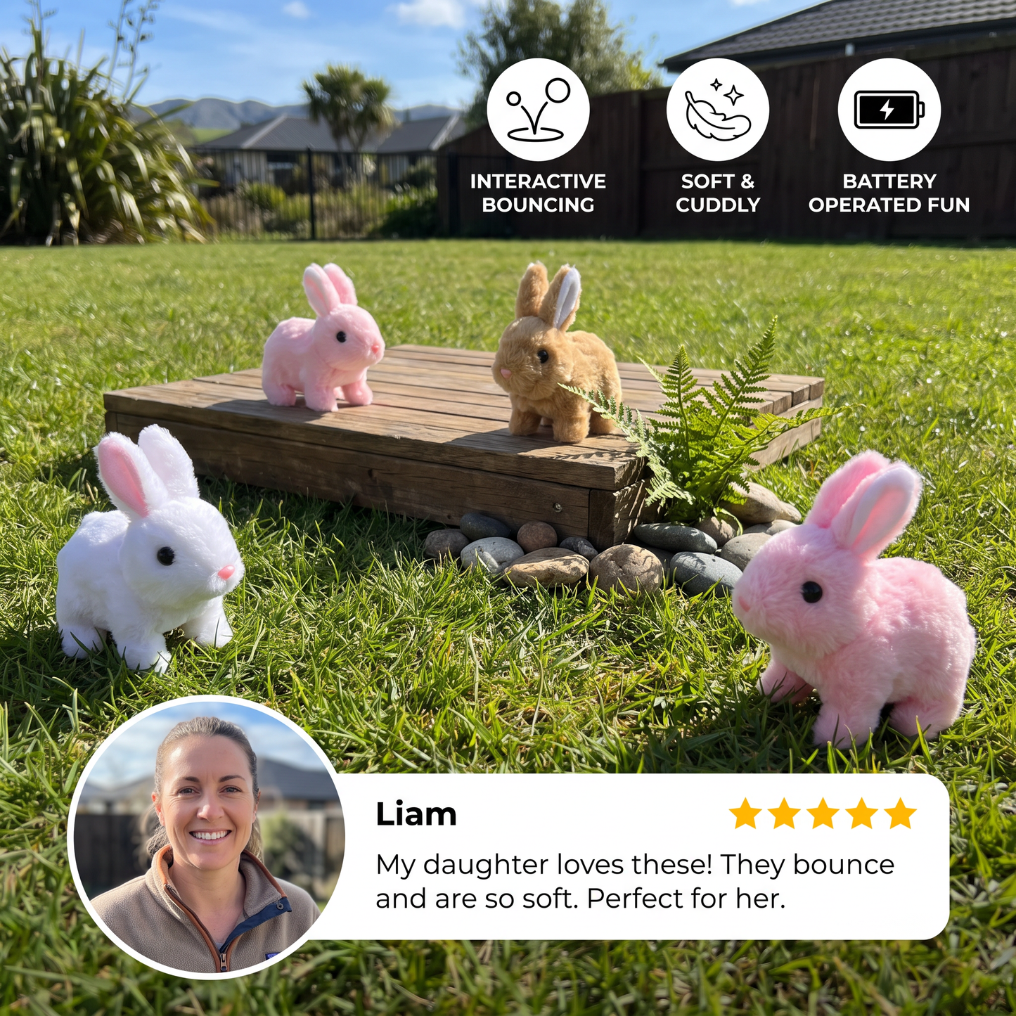 Bouncing Plush Bunny Toy