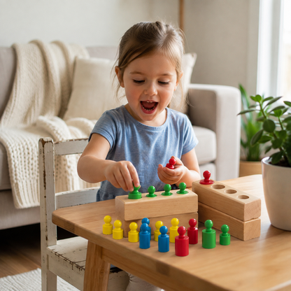 Montessori Colors and Numbers Learning Wooden Toy