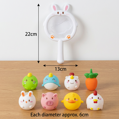 Self-Illuminating Bath Toy with Net