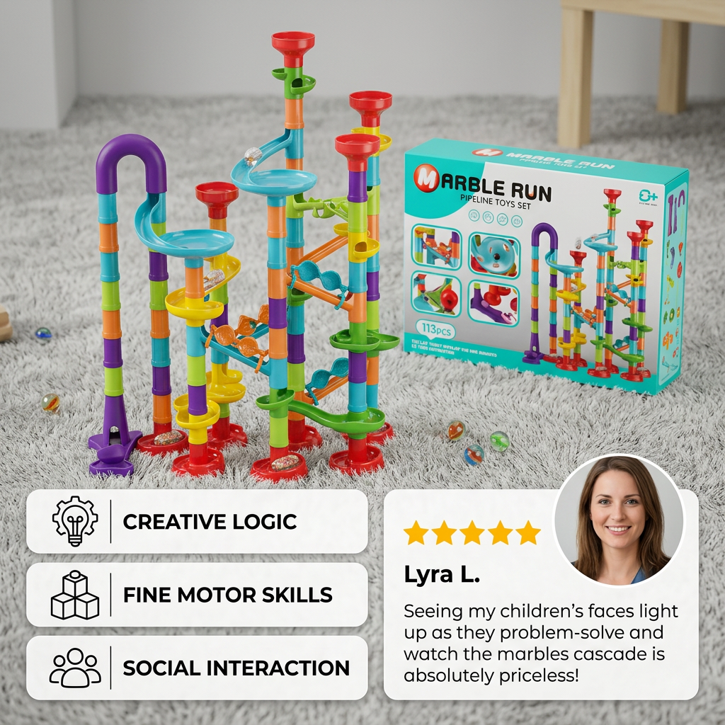 Column Marble Run Pipeline Set